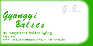 gyongyi balics business card